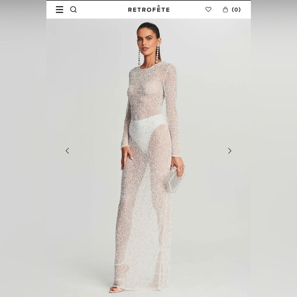 Retrofete Heidi Sequin Gown - XS - Picture 3 of 6